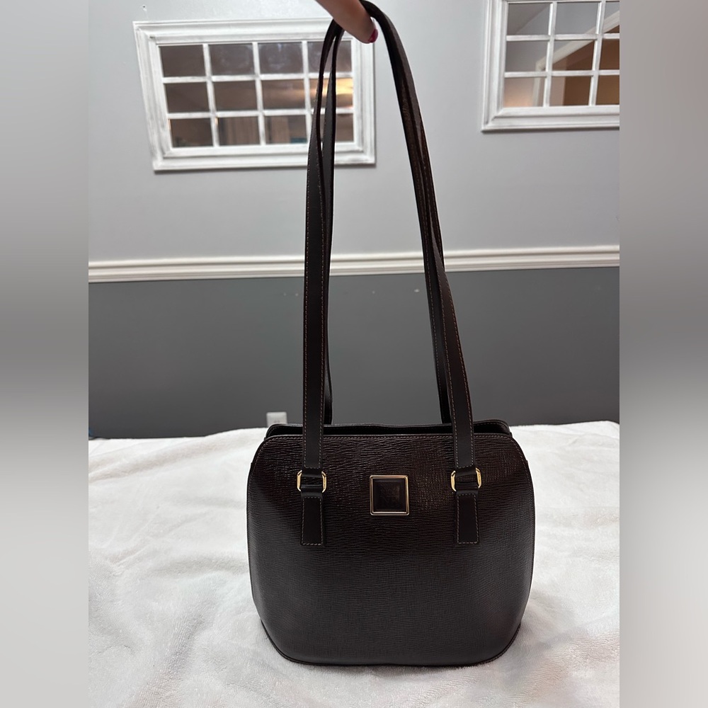 Vintage Nina Ricci Paris Brown Leather Handbag